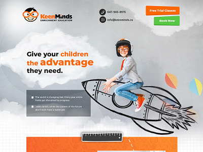 Keen Minds Landing Page  Desktop