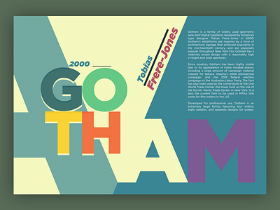 Gotham | Font as design daily design font gotham trends type typo typography
