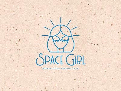 Space Girl aurora brand brand identity club cosmos girl illustration illustrator lineart logo logodesign logotype read space