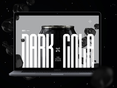 Cola coca cola dark design landing page promo redesign typography ui