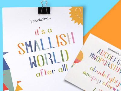 Smallish World Font disney font mary blair retro