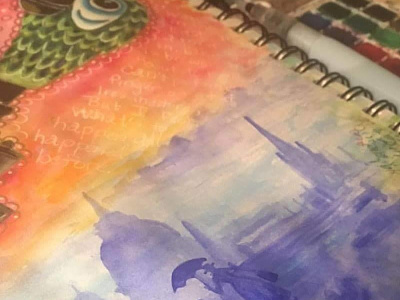 Art Journaling Part Two art journaling disney mary poppins water color