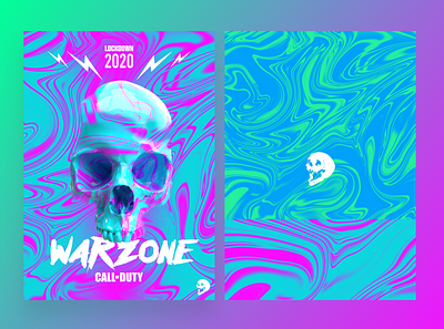 Call of Duty (warzone) Acid Wave Camo 3d art callofduty design graphicdesign illustration poster art
