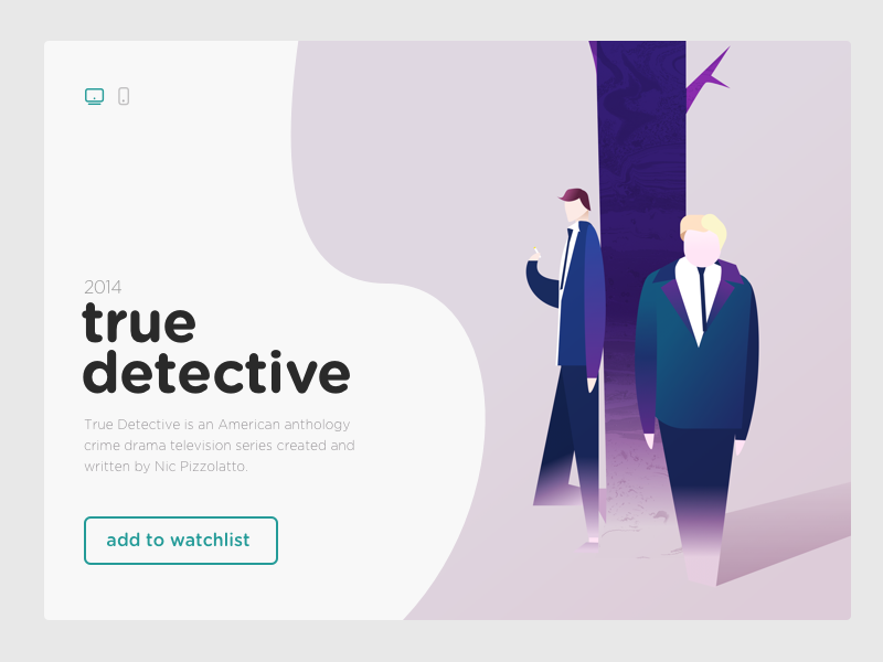 UI and illustration for True Detective abstract digital illustration ux design ui