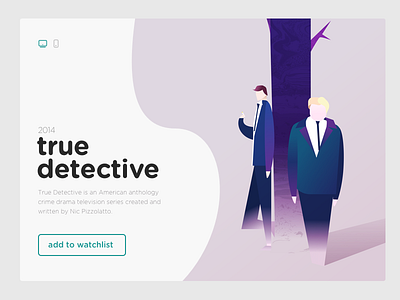 UI and illustration for True Detective by Christopher Richards on Dribbble