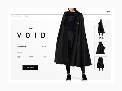 Nike cloak concept design digital fashion nike typography
