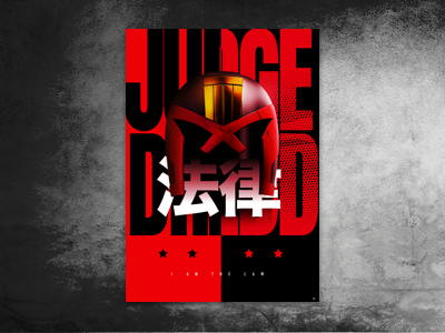 Dredd Drib judge dredd graphics design poster art