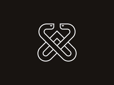 SnakeLove knot knotwork line logo mark snakes symbol