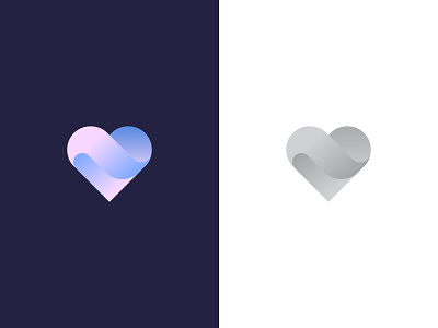 Heart symbol care geometric gradientlogo heart heartlogo identity inspiration live logo logodesigns love mark ninomamaladze passion pinklogo pulse