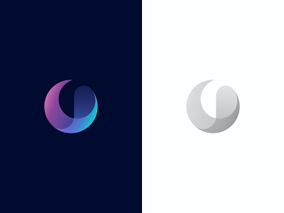 Lunar Mark Exploration branding gradient logo identity inspiration logo mark moon ninomamaladze symbol