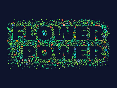 Flower Power behance flowers marks pattern typo