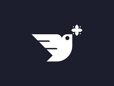 Peace bird dove flower mark peace symbol