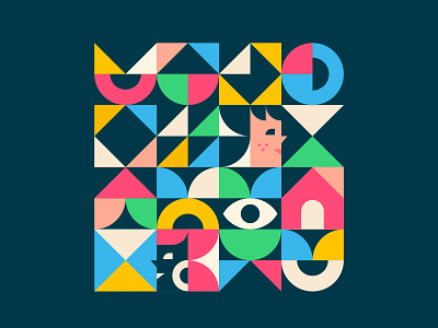 faces going places abstract assemblyapp circle face geometric pattern triangle
