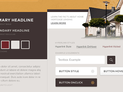 Style Screen — Financial Company (UI Elements) concept financial navigation style screen ui web web design website