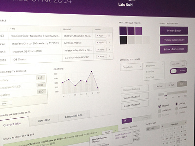 UI Kit for Web App, WIP app chart graph interface purple ui ui kit web wip