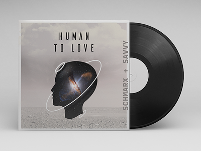 Human to Love - Album Art album audio galaxy graphic illustration minimal music retro space vinyl