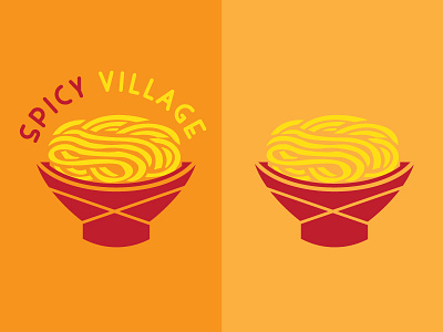 Spicy Village Logo branding colorscheme design identity illustration les logo logodesign noodle noodleshop typography
