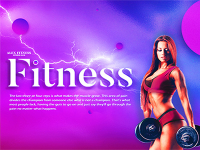 Alex Fitness Club beautiful color creative fitness graphic design gym landing page promo sport uiux