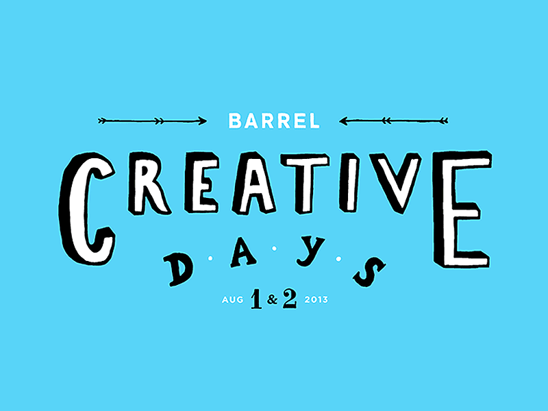 Custom Lettering 2013 barrel creative days hackathon hand drawn illustration lettering neon typography