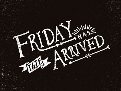 T.G.I.F. (Friday has arrived) and black friday hand illustration lucas texture tgif typography weekend white