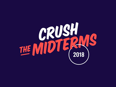 Crush the Midterms branding design elections graphic design identity logo logo design typography vote voter
