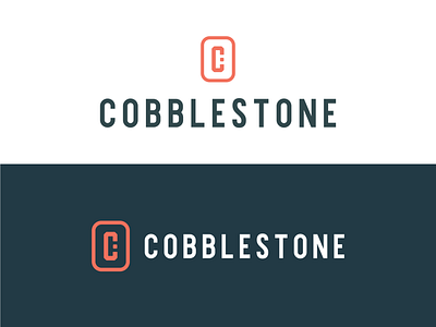 Cobblestone Logo branding brick cobblestone logo logo design monogram design monogram logo orange seal stone