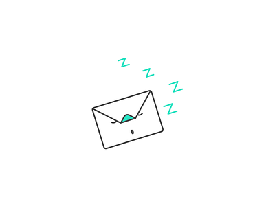 Illustration Design | Inbox Empty State care.com empty state envelope icon design icon set iconography illustration inbox snoring