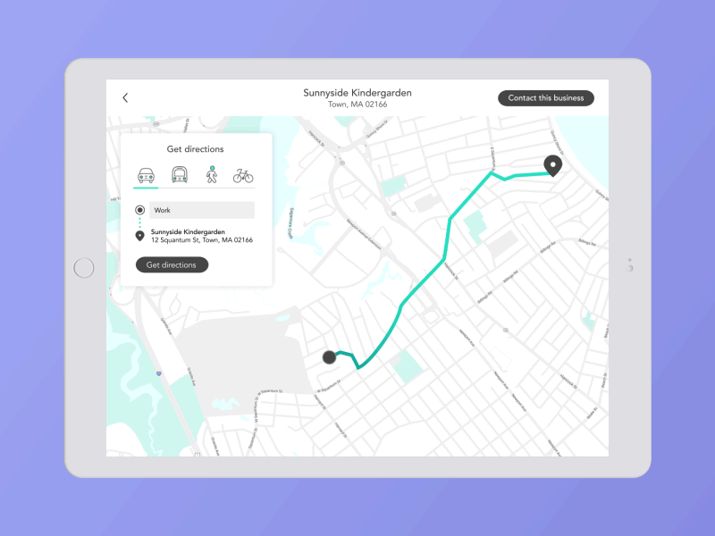 Live Map Styling care.com custom styling design systems directions icons interface map pattern library product design ui ux web