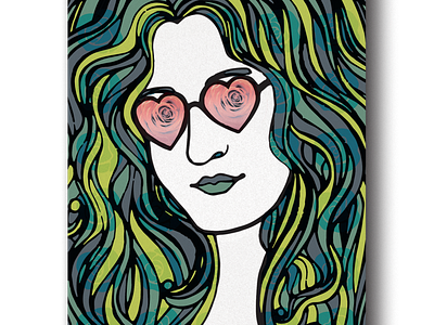 Rose Colored Glasses illustration rose rose colored glasses woman