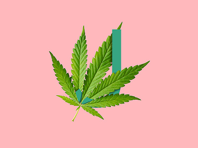 Cannabis Typography - J