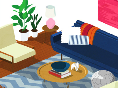 Living room architecture arthur mount color furniture illustration interior