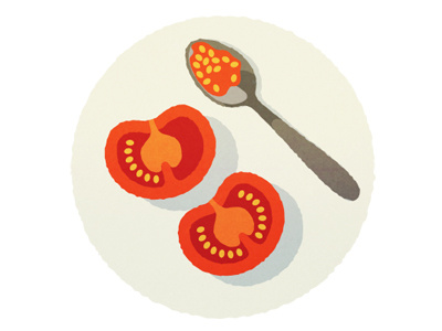 Tomato Seeds cooking food illustration vector