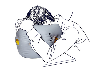 Travel Pillow how-to instructional instruction travel line color newspaper illustration