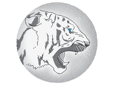 Tiger animal arthur mount black and white illustration line tiger