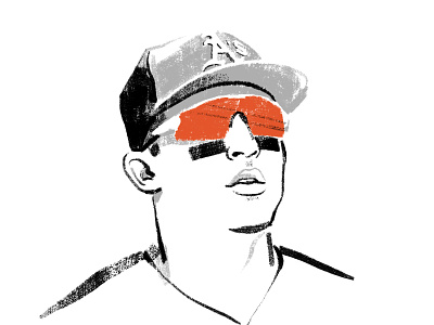Ramón Laureano arthur mount baseball color headshot illustration man mlb portrait portraiture