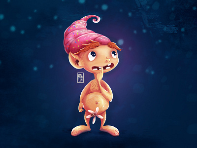 Character design of cute vanilla dwarf art cartoon character concept cute design illustration ps vanilla