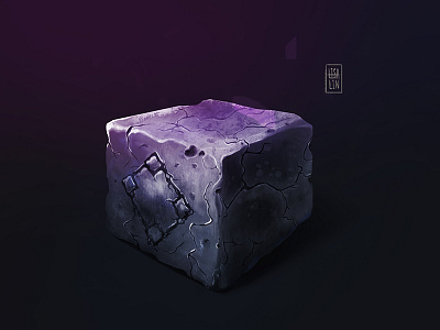 Stone cube. Daily Practice art cartoon cg cube fantasy game material stone texture