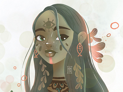 Fantasy beauty. Character Design. iPad Pro + Procreate