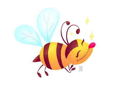♦ Sweety honeybee ♦ art bee cartoon cartoon character cg character character design children art concept cute design fantasy illustration ipad pro modern procreate ui