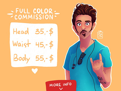 Commissions OPEN! Full color art branding cartoon cartoon character cg character character design commission concept design illustration ios ipad pro modern portrait procreate ps sketch typography