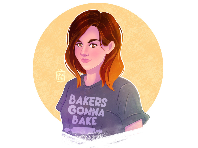 Portrait. Bakers gonna bake!💛 logo branding ps ui fantasy ios ipad pro girl portrait cg cartoon character character design cute procreate design concept illustration character cartoon art