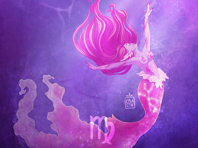 ♍Virgo art cartoon cartoon character character character design concept cute design illustration mermaid mermay photoshop photoshop art zodiac zodiac sign