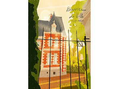 Biarritz Chateau de Gramont_Editorial Illustration
