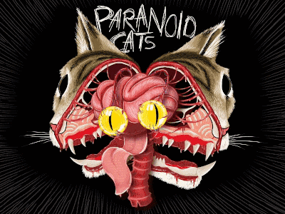 Paranoid Cats animal animation cat cut cute drawing eyes gore moho music pierre gombaud