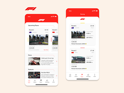 Formula One Application - Redesign Concept 2020