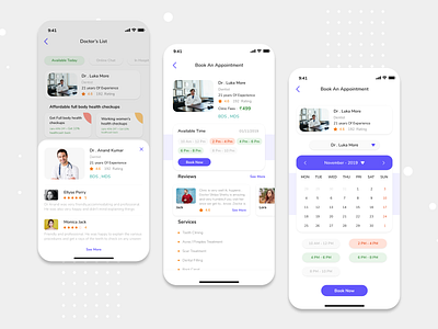 Doctor Appointment Booking App - Medical App appointment design doctor app doctor appointment ios medical app mobile app design online booking ui ux