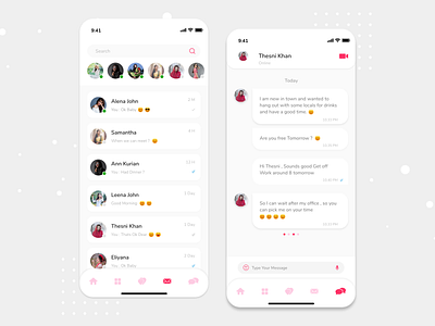 Dating App Concept - Chat chat chatting dating app design ios messaging mobile app design ui ux