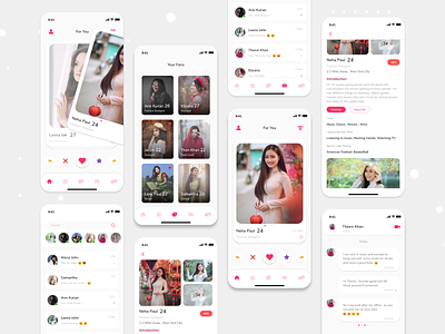 Dating App Concept dating app dating girl design finding girl ios mobile app design online dating ui ux