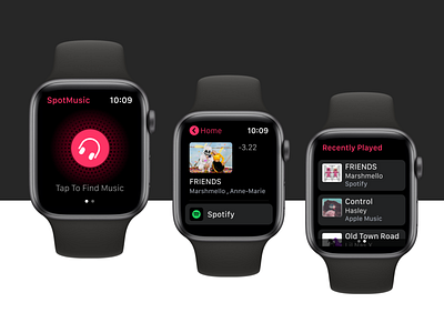 Apple Watch Design : SpotMusic applewatch applewatchdesign design iwatchdesign iwatchdesign ui ux