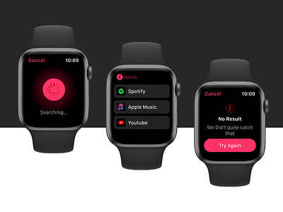 Apple Watch Design : SpotMusic apple apple watch applewatch design ios listetnmusic musicwatch ui ux watchapplication watchdesign